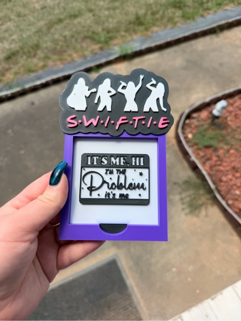 Taylor Swift Sticky Note Holder | Swiftie Desk Organizer 3D Printed Note Holder